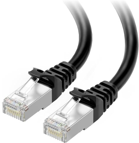 Cable Matters Snagless Cat 6a, Cat6a (SSTP, SFTP) Shielded Ethernet Cable in Black 6m