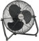 Bestron Bodenventilator im Retro-Stil, Windmaschine mit 3 Geschwindigkeitsstufen & stufenlos neigbarem Ventilatorkopf, Raumlüfter im Chrom-Design, Höhe: 39 cm, Ø 35 cm, 55 W, Farbe: Schwarz