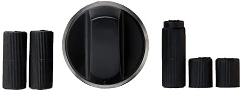 Paxanpax PCK691 Universal Black Oven Knob with Five Adaptors