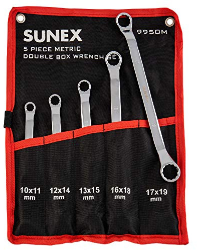 Sunex Tools 9950M Metric Double Box Wrench Set, 5 Piece