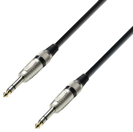 Adam Hall 3 Star Series 1.5m 6.3mm Jack Stereo to 6.3mm Jack Stereo Audio Cable