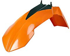 Polisport 8571500016 - Guardabarros Delantero réplica OEM Fabricado en plástico Brillante Duradero y Resistente Compatible con Motocicletas KTM en Color Naranja