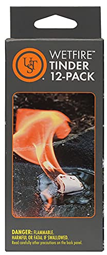 12 Pack Wetfire Wet Fire Fire Starter Starting Tinder Camping Survival