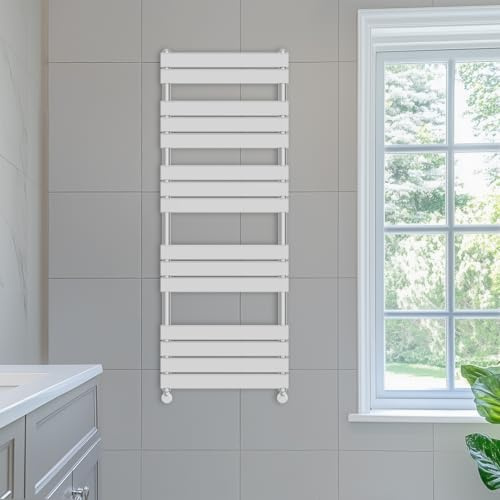 NRG 1600x600mm Flat Panel Heated Towel Rail Bathroom Rad Radiator Chrome
