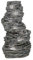 Dehner Gartenbrunnen Torino mit LED Beleuchtung, Steinoptik, ca. 144 x 78 x 69 cm, 55 kg, Polyresin, grau