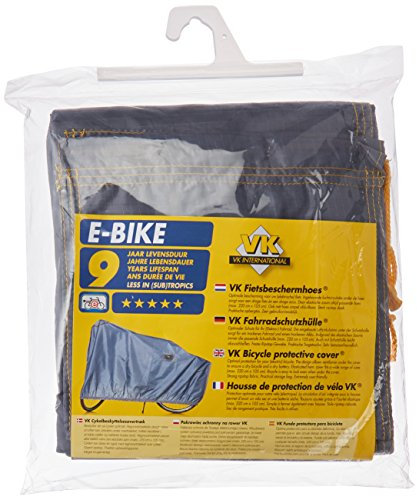 Vk International 2260050900 Fahrradschutzhülle, grau, 220 x 110 cm