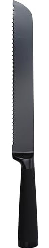 Bergner Black Blade Coltello da Pane, Metallo, Nero, 42.5x8.5x5 cm
