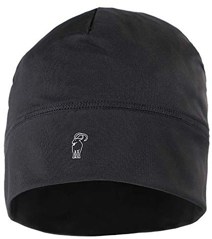 ALPIDEX Running Mütze Sportmütze Laufmütze Damen Herren Funktionsmütze One Size Thermo Kopfbedeckung Radfahren Winddicht Atmungsaktiv Skull Cap Fahrrad Unterziehmütze Unisex, Farbe:Black