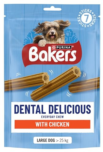 BAKERS Dental Delicious Large Chicken Dog Chews 270g (Pack of 6)