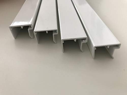 Alu-U-Abschlussprofil 16 mm weiß, 980 mm lang, für den Abschluss von Stegplatten, mit Tropfnase
