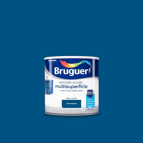 Bruguer Acrylic Multisuperficie Esmalte al agua Brillante Azul Lumino 250 ml