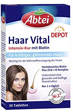 Abtei Haar Vital Intensiv Kur, mit Biotin für gesunde Haare, 30 Tabletten, 1er Pack