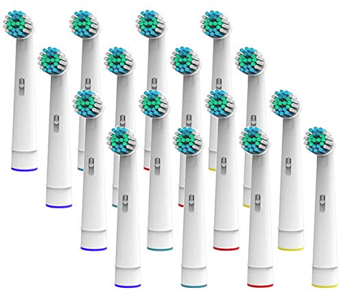 The Ink Cartridge King - 16 Aufsteckbürsten kompatibel für Braun Oral-B Zahnbürsten - Aufsätze 16 Stück