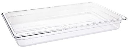 Vogue u224 in policarbonato 1/1 GASTRONORM contenitore, 8,5 l, 530 mm l x 325 mm x 65 mm H, Trasparente