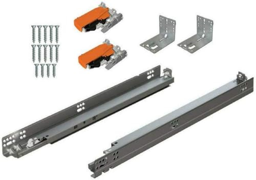 Bundle - 15 BLUM Tandem Drawer Slides with BLUMOTION. Includes Slides 563H, Locking Devices, Rear Mounting Brackets, Screws and Instructions.