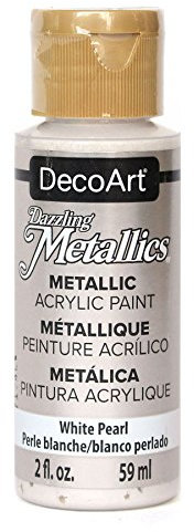 Deco Art Americana Acrylic Metallic Paint, White Pearl,59 ml (Pack of 1)
