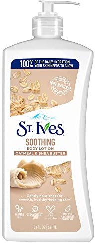 St. Ives Nourish & Soothe, Oatmeal & Shea Butter Body Lotion 21 oz (Pack of 2)