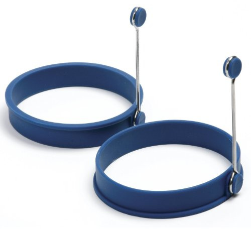 Norpro Silicone Round Pancake/Egg Rings, 2 Pieces, Blue