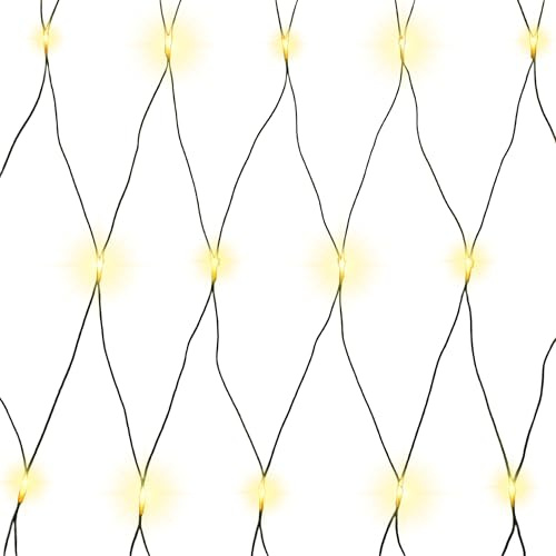 Ljusnät 2 X 2 M Utvändigt 160 Led Varmvit Kabel Grön Timer Nät 2 X 2 M Innanför