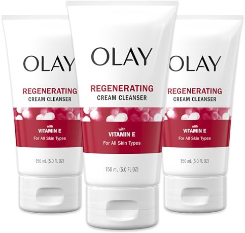 Olay Regenerist Regenerating Cream Cleanser Face Wash, 5 Fl Oz, Pack of 3