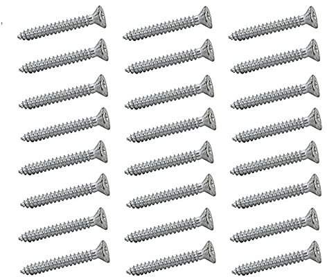 Merriway BH03500 6 mm x 1/2-tum BZP självfällande CSK Pozi-skruv – paket med 25