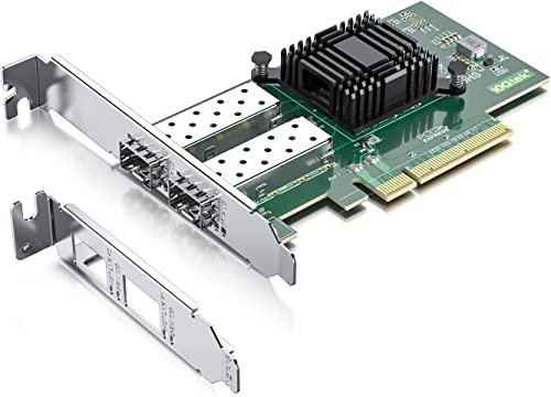 10Gtek 10Gb PCI-E NIC Netzwerkkarte für Intel X520-DA2(Intel E10G42BTDA), mit 82599ES Controller, Dual SFP+ Port, PCI Express Ethernet LAN Adapter Support Windows Server/Linux/VMware