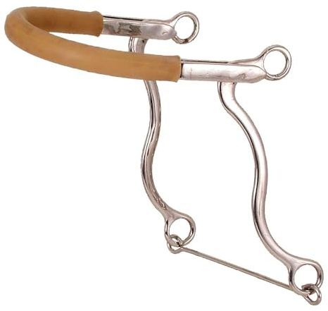 Tough 1 Kelly Silver Star Hackamore mit Gummischlauch, Pferdegröße, Edelstahl