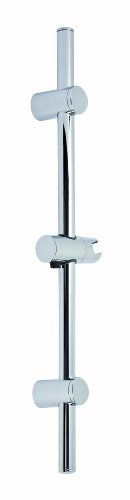 ADOB Duschstange 115 cm – Brausestange aus verchromtem Edelstahl – Ø 25 mm – Mit 2 variablen Wandhaltern – Wandstange Dusche zur Montage