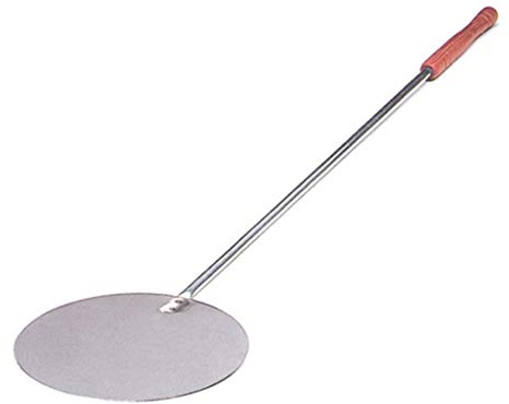 WEBMARKETPOINT Pala da forno e Barbecue in acciaio inox con impugnatura in legno 35cm