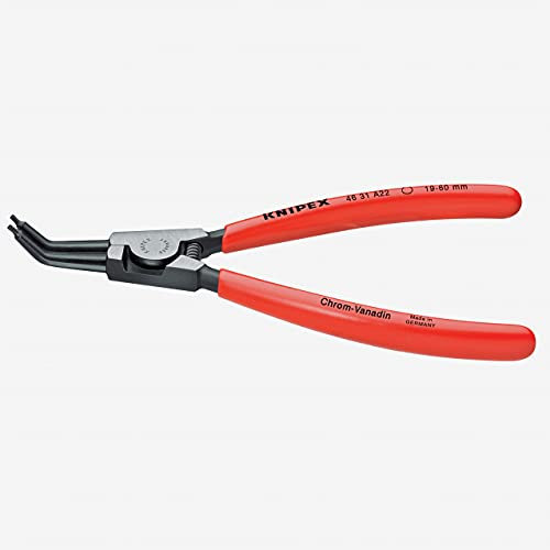 Knipex 4631A12 Sicherungsringzange, 45 Grad angewinkelte Spitze, 12,7 cm