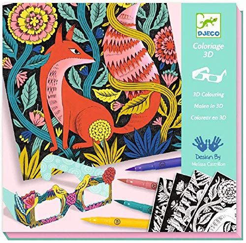 Djeco DJ08652 Filzstifte Fantasy Forest 3D