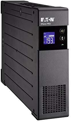 Eaton Onduleur Ellipse PRO 1200 FR - Line Interactive UPS - ELP1200FR - Puissance 1200VA (8 prises FR) - Régulation Tension (AVR) - UPS avec Afficheur et Interface USB (cable USB inclus) - Noir