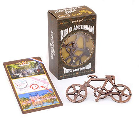 Logica Spiele Art. Amsterdam Fahrrad - Metallpuzzle - Schwierigkeitsgrad 3/6 Shwerig - Cast Puzzle - Resiseserie