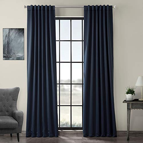 HPD Half Price Drapes Darkening Curtains 96 Inches Long for Bedroom & Living Room (1 Panel), 50 X 96, Navy Blue, Polyester Blend, 50 W x 96 L (Pack of 1)