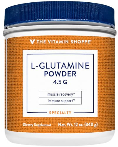 The Vitamin Shoppe L-Glutamine - Muscle Recovery, Gut Health & Immune Support, Free Form Amino Acid