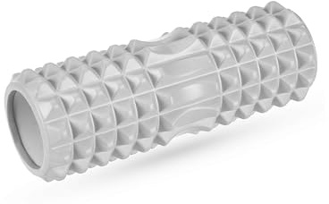 Gymtek Rouleaux de massage EVA - Rouleau pour gymnastique du dos - Rouleau pour le dos de la colonne vertébrale - Muscles - Détente musculaire - Rouleau de fascia pour la colonne vertébrale - Gris