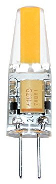 LED G4 COB 2 W 12 V luz blanca cálida 3000 K 210 lm de repuesto para lámparas halógenas de una bombilla de 10 W 360°, G4, 2|wattsW, 12|voltsV