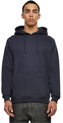 Urban Classics Herren Blank Hoody – Locker geschnittener Kapuzenpullover mit Kängurutasche und verstellbarer Kapuze für Freizeit Alltag Sport und Streetwear,Navy,3XL