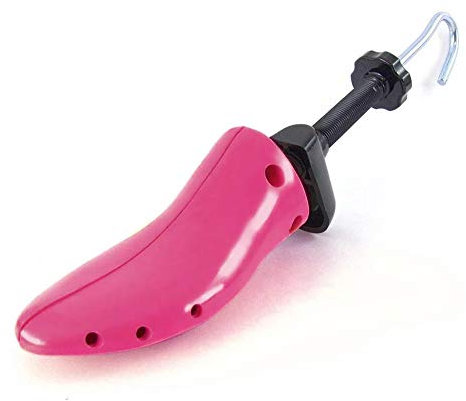 CuteHome Ladies Shoe Stretcher (Single), Expands Length and Width of Tight Footwear, UK Size 4-8(Lady, Medium, Red)