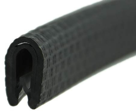 KS1-2S-M Kantenschutzprofil von SMI-Kantenschutzprofi - PVC Klemmprofil - Klemmbereich 1-2 mm - mit Stahleinlage - Kantenschutz - Schwarz Matt - einfache Montage, selbstklemmend ohne Kleber (10 m)