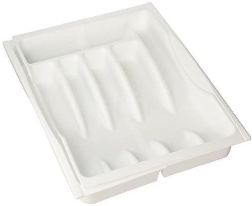 Rubbermaid Adjustable Cutlery Tray, White
