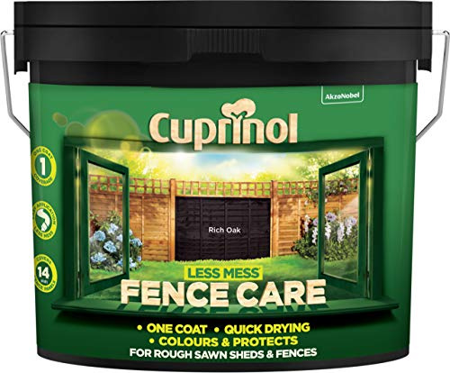 CUPRINOL LESS MESS FENCE CARE CARE RICH OAK 9 LITRES