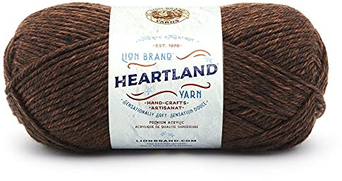 Lion Brand Yarn Company 142 g 100 Percent Acrylic Heartland Yarn Ball, Sequoia, 10.89 x 10.89 x 22.95 cm, 136-126