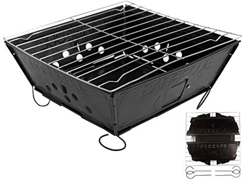 Fresh Grills Barbecue à Charbon Portable Pliable - BBQ & Grille à Charbon, Jardin Camping Extérieur Plein Air Compact