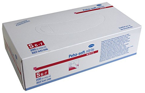 Peha-soft nitrile white 200 Stück Gr. S (6-7) Nitril Handschuhe