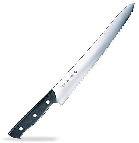 Tojiro Brotmesser mit Wellenschliff Vanadium -Molybdanstahl 27cm F-687