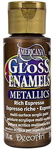 DecoArt Americana Gloss Enamel metallic Paint, 2-Ounce, Rich Espresso
