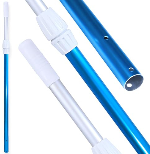 SWIMLINE HYDROTOOLS 83515 2-Piece Telescopic Pole 6 To 11 Feet Adjustable Telepole For Swimming Pool Cleaning Skimmer Nets Vacuum Heads & Brushes Step-Up Anodized Aluminum W/ Strong Grip & Lock