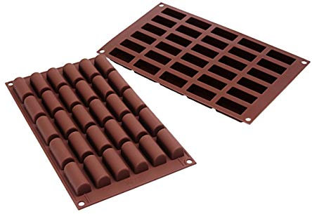 silikomart 26.129.77.0065 Stampi, Silicone, Marrone, 30x17.5x2.135 cm