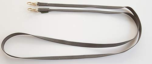 elropet Gummierte Zügel m. Zügelhaken Silber Gummizügel schwarz (2,80m VB/WB)